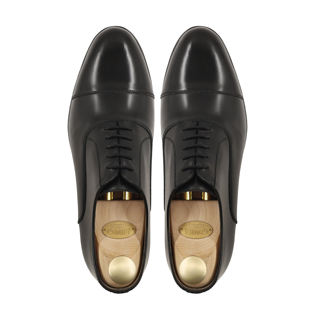 Branwen - Men's Black Box Leather High Shine Oxford Shoe
