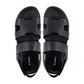 Reeve- Men's Black Pebble Grain Leather Sandal