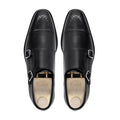 Jabez - Men's Black Calf Leather Double Monkstrap