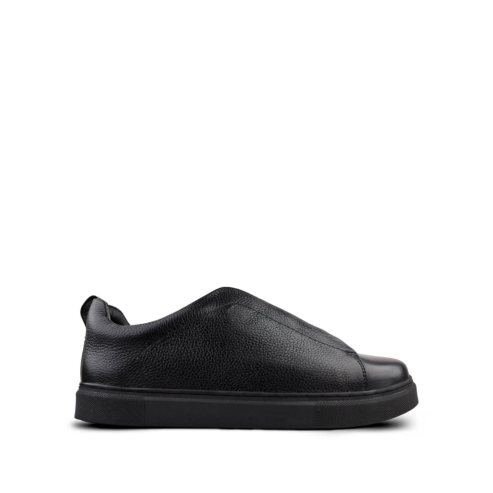 London - Men’s Black Pebble Grain Sneaker