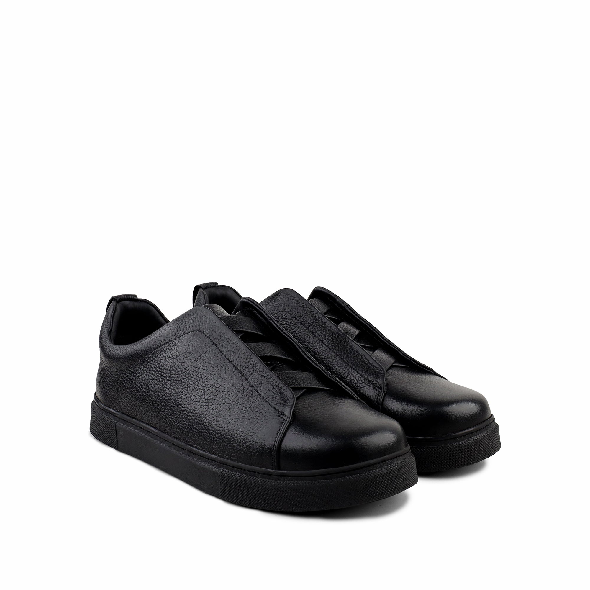 London - Men’s Black Pebble Grain Sneaker