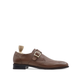 Ludza - Men's Brown Pebble Grain Leather Single Monkstrap