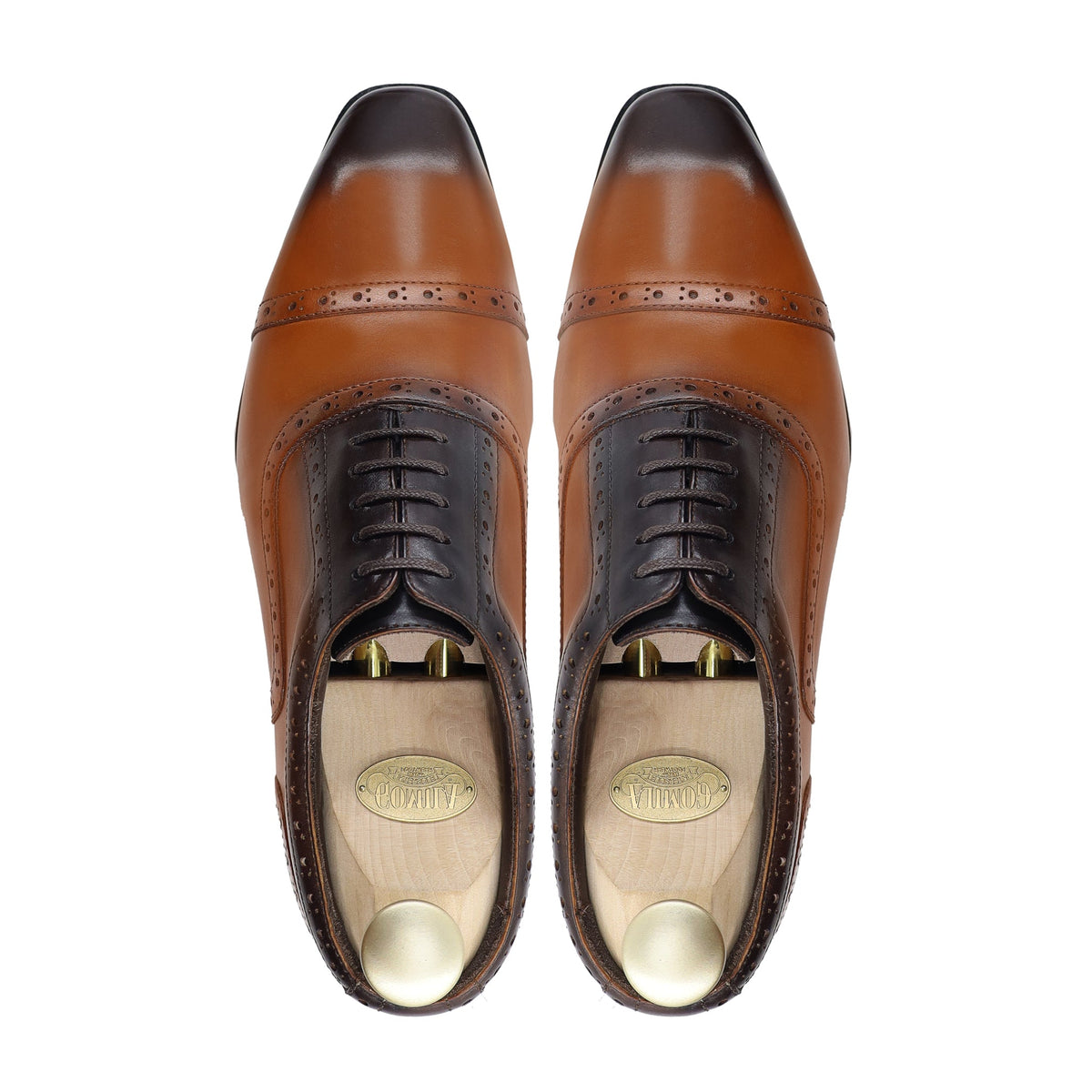 Luka - Men's Burnished Tan Calf Leather Oxford Shoe