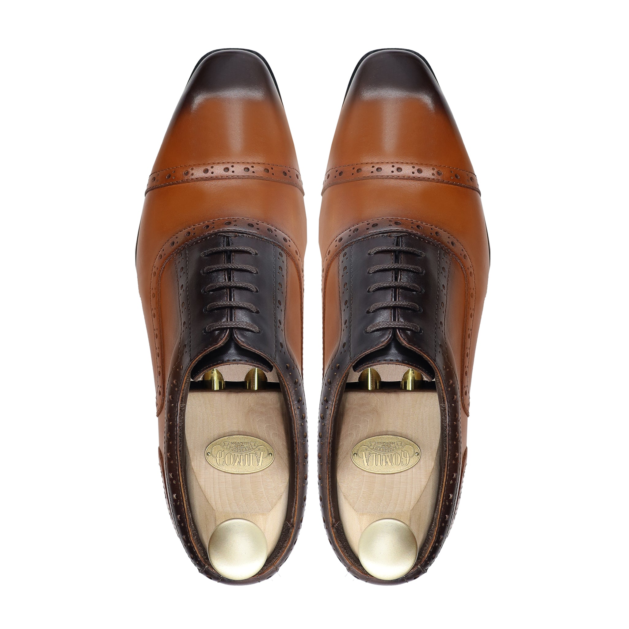 Luka - Men's Burnished Tan Calf Leather Oxford Shoe