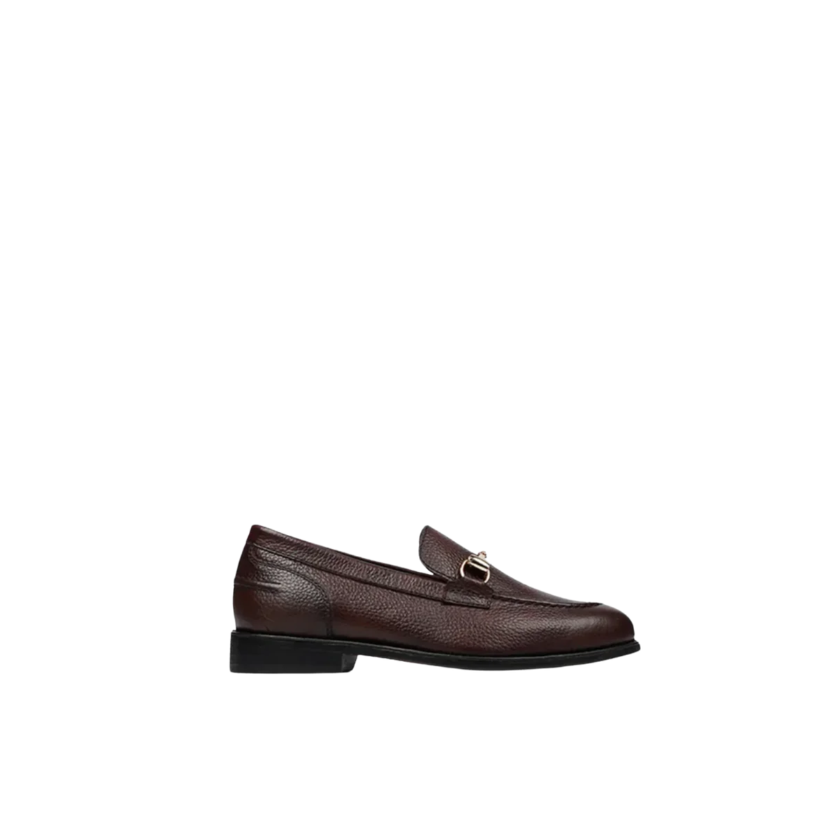 Beltran - Kid's Dark Brown Pebble Grain Leather Loafer (5-12 Years Old)