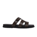 Alvaro - Men's Dark Brown Calf Leather Slipper