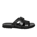 Erif - Men's Black Calf Leather Slipper