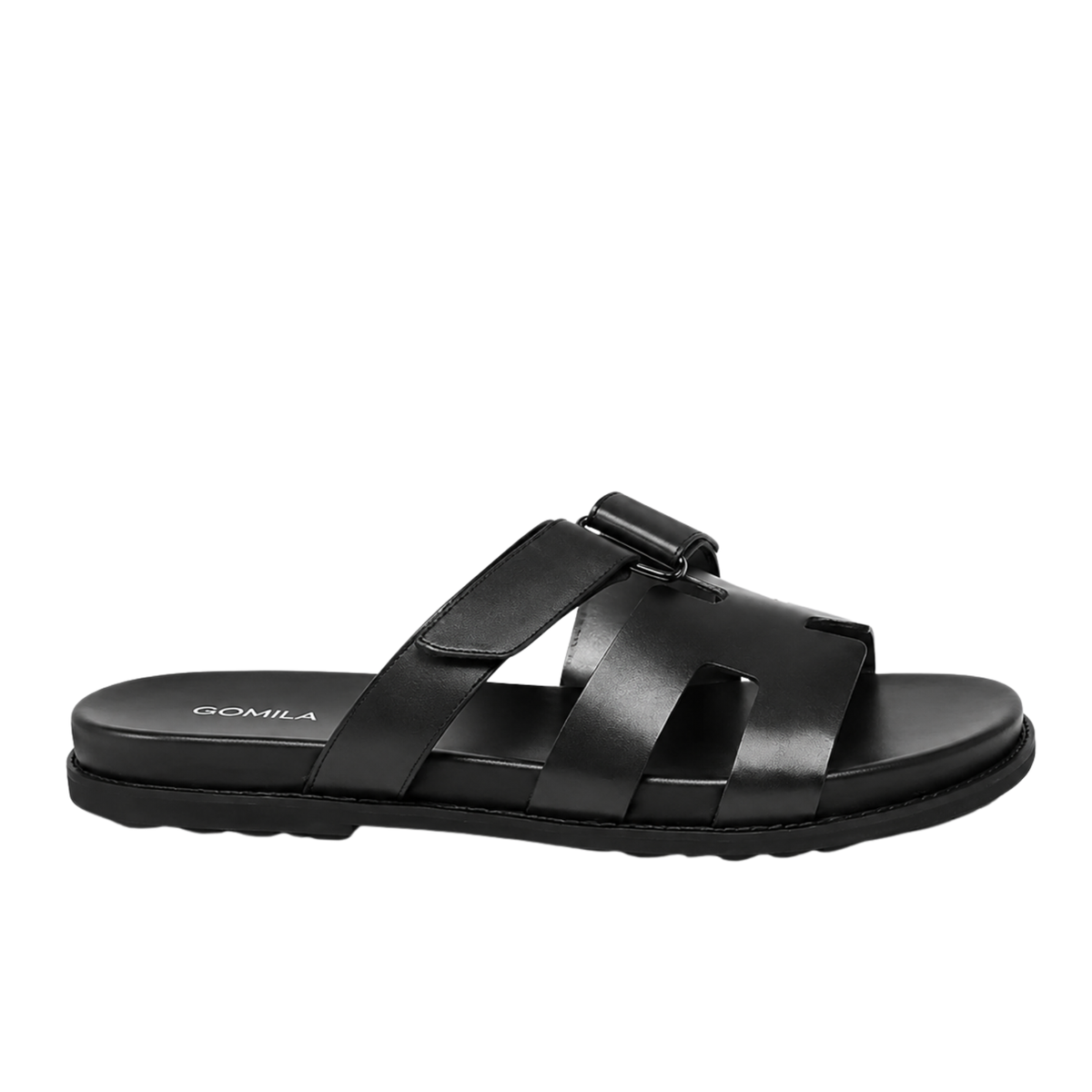 Erif - Men's Black Calf Leather Slipper