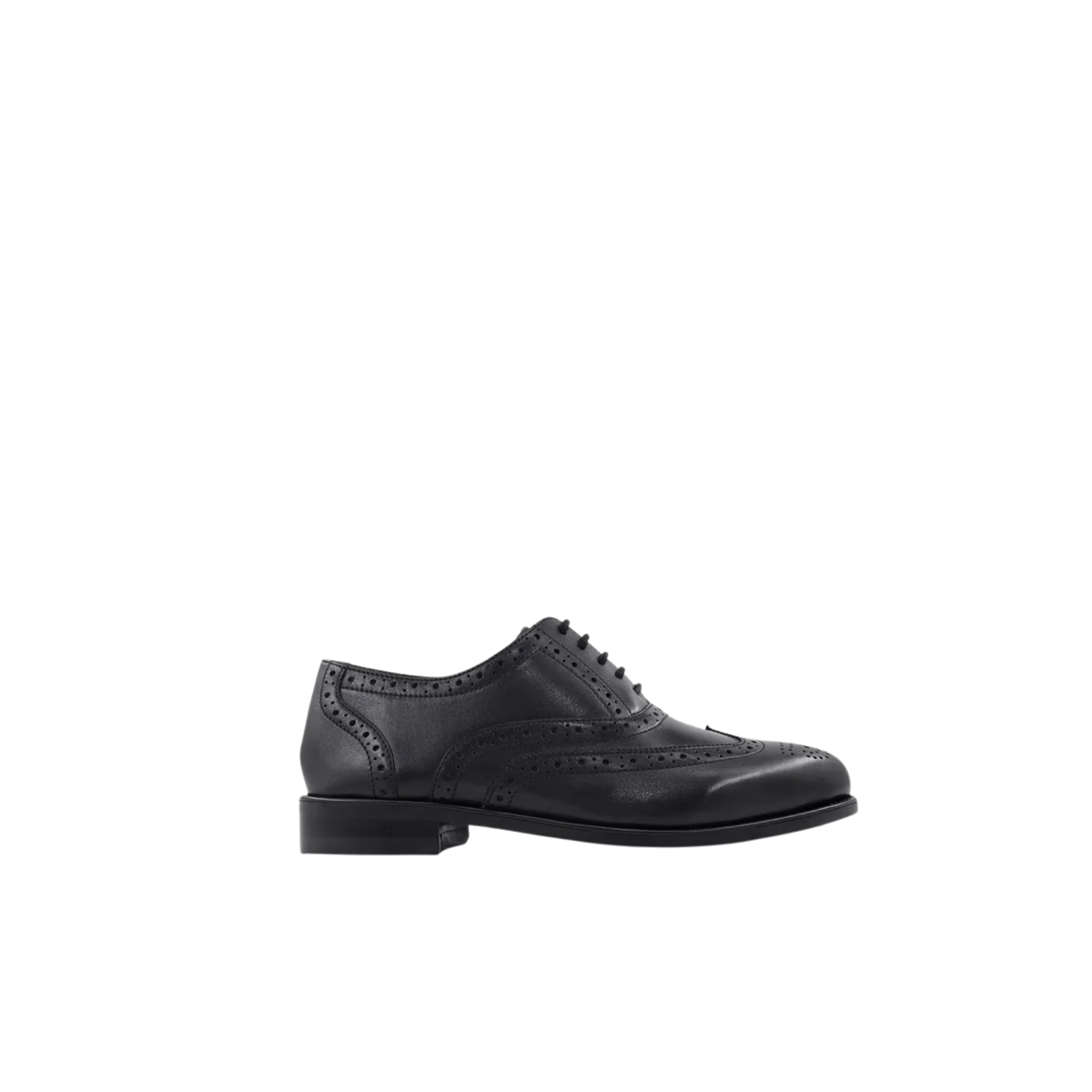 Alonza - Kid's Black Calf Leather Oxford Shoe (5-12 Years Old)