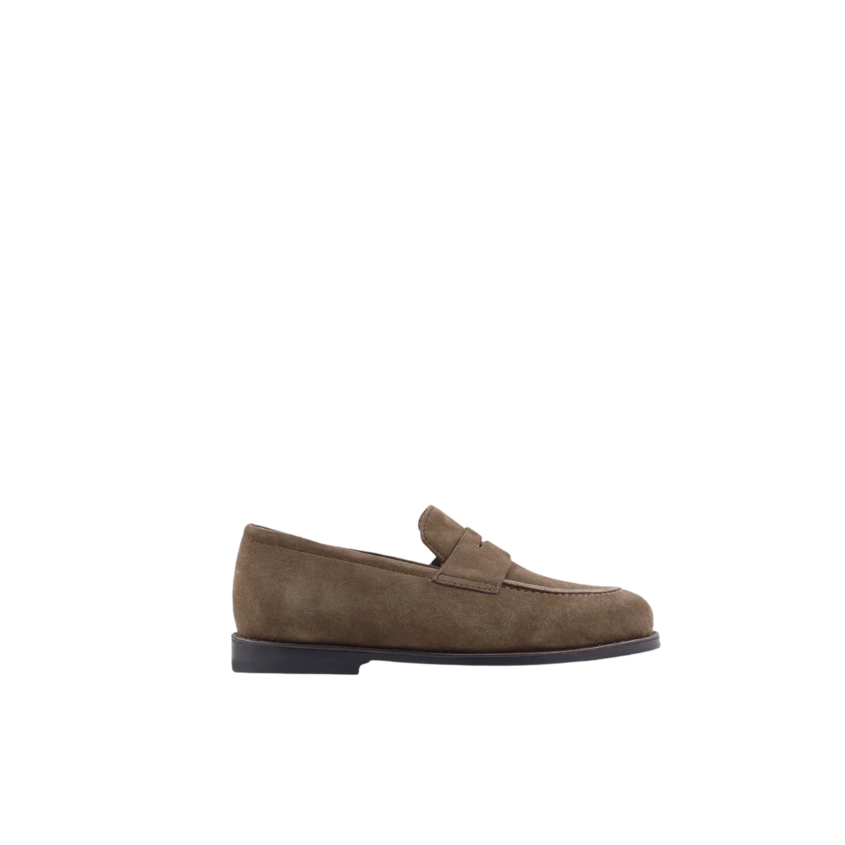 Arlis - Kid's Brown Kid Suede Loafer (5-12 Year's Old)