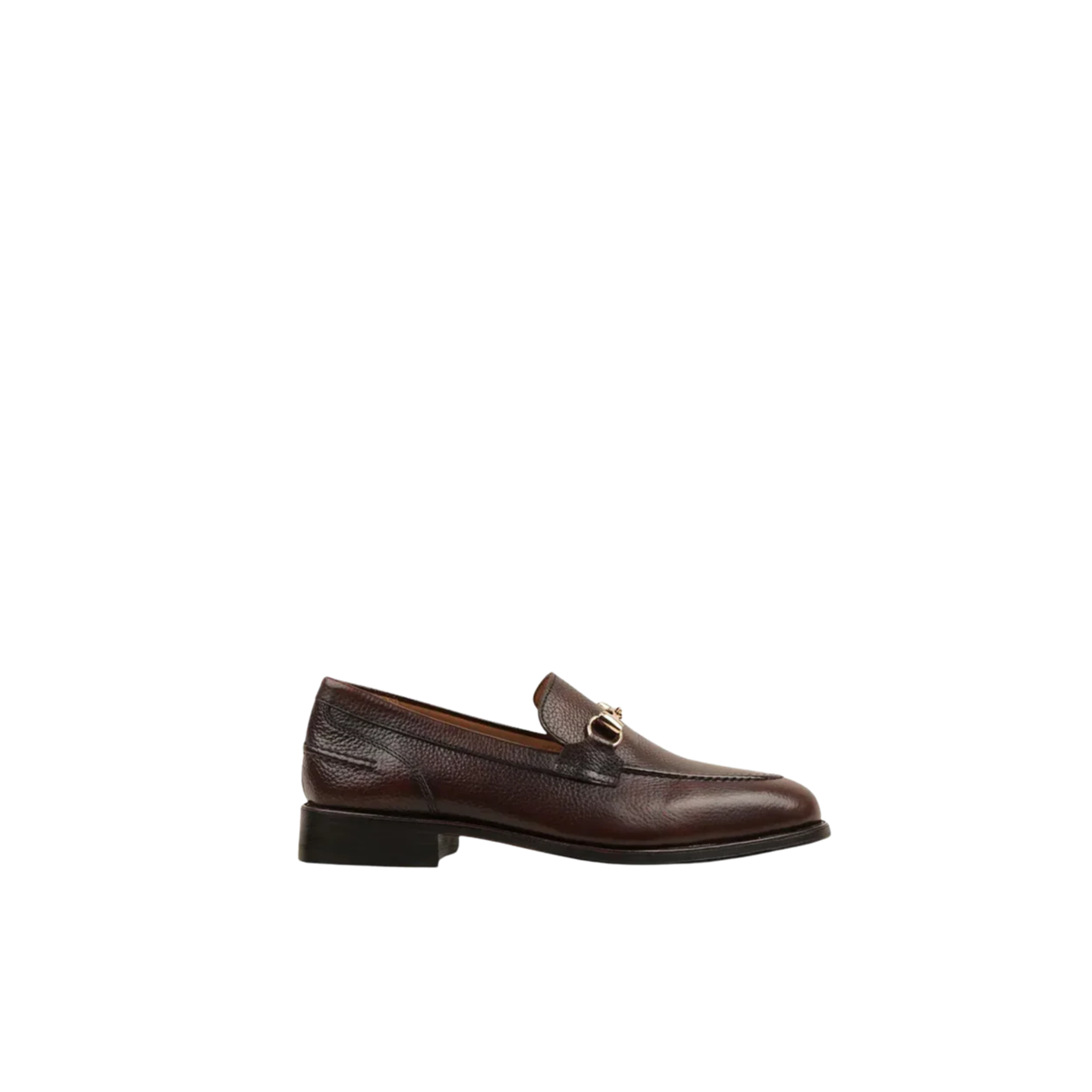 Griselda - Kid's Dark Brown Pebble Grain Leather Loafer (5-12 Years Old)