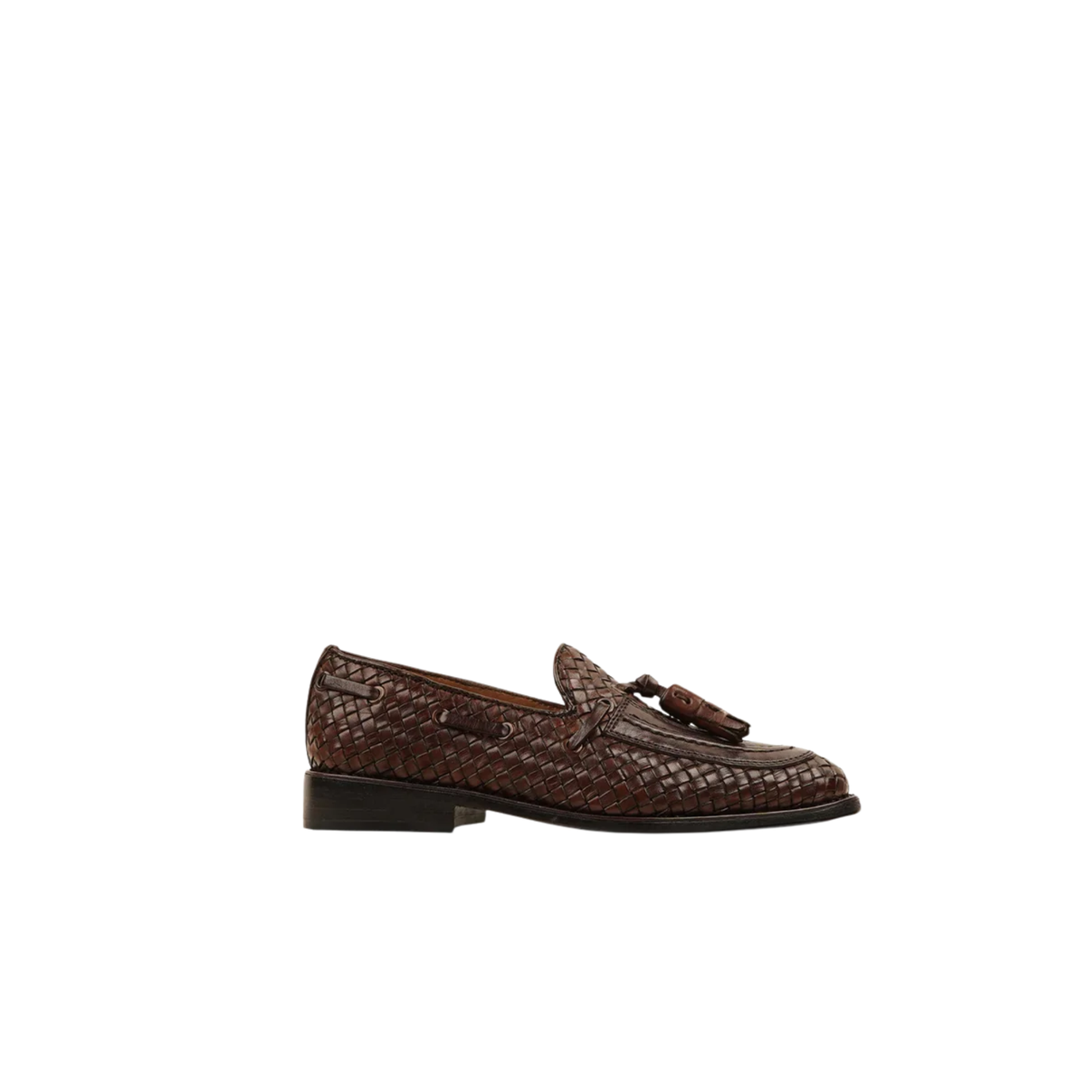 Gattuso - Kid's Dark Brown Hand Woven Calf Leather Loafer (5-12 Years Old)