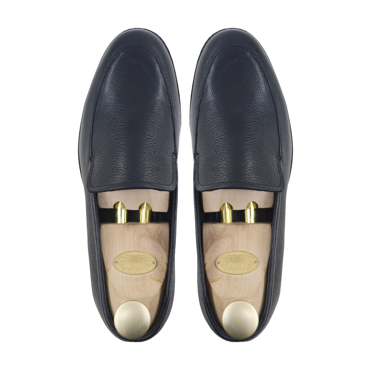 Maddox - Men's Black Pebble Grain Leather Loafer