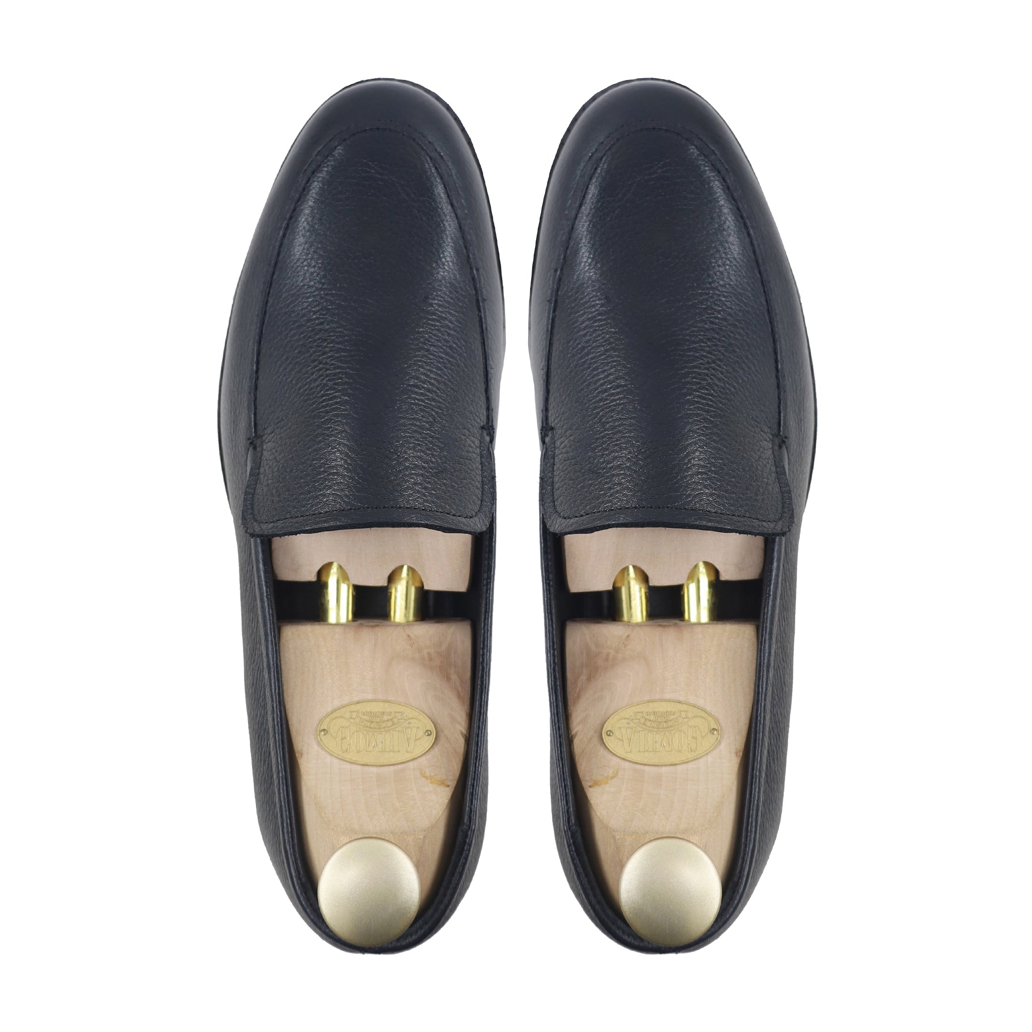 Maddox - Men's Black Pebble Grain Leather Loafer