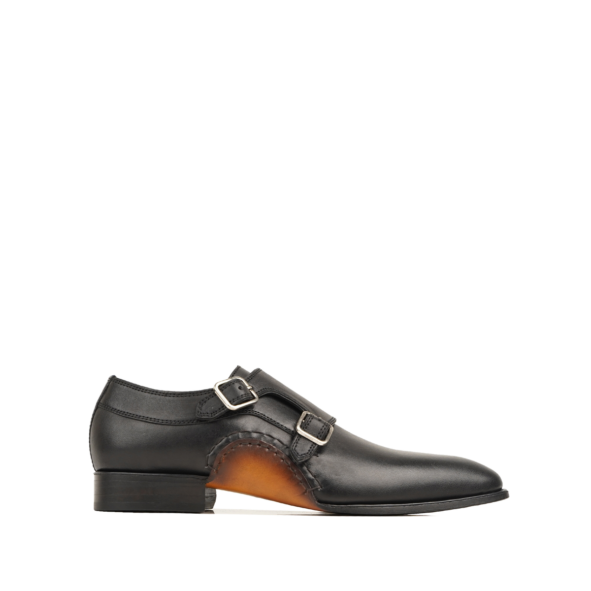 Mariner - Men's Black Calf Leather Double Monkstrap