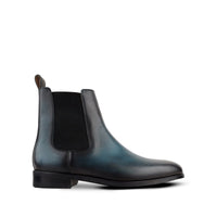 Miho - Men's Burnish Blue Calf Leather Chelsea Boot