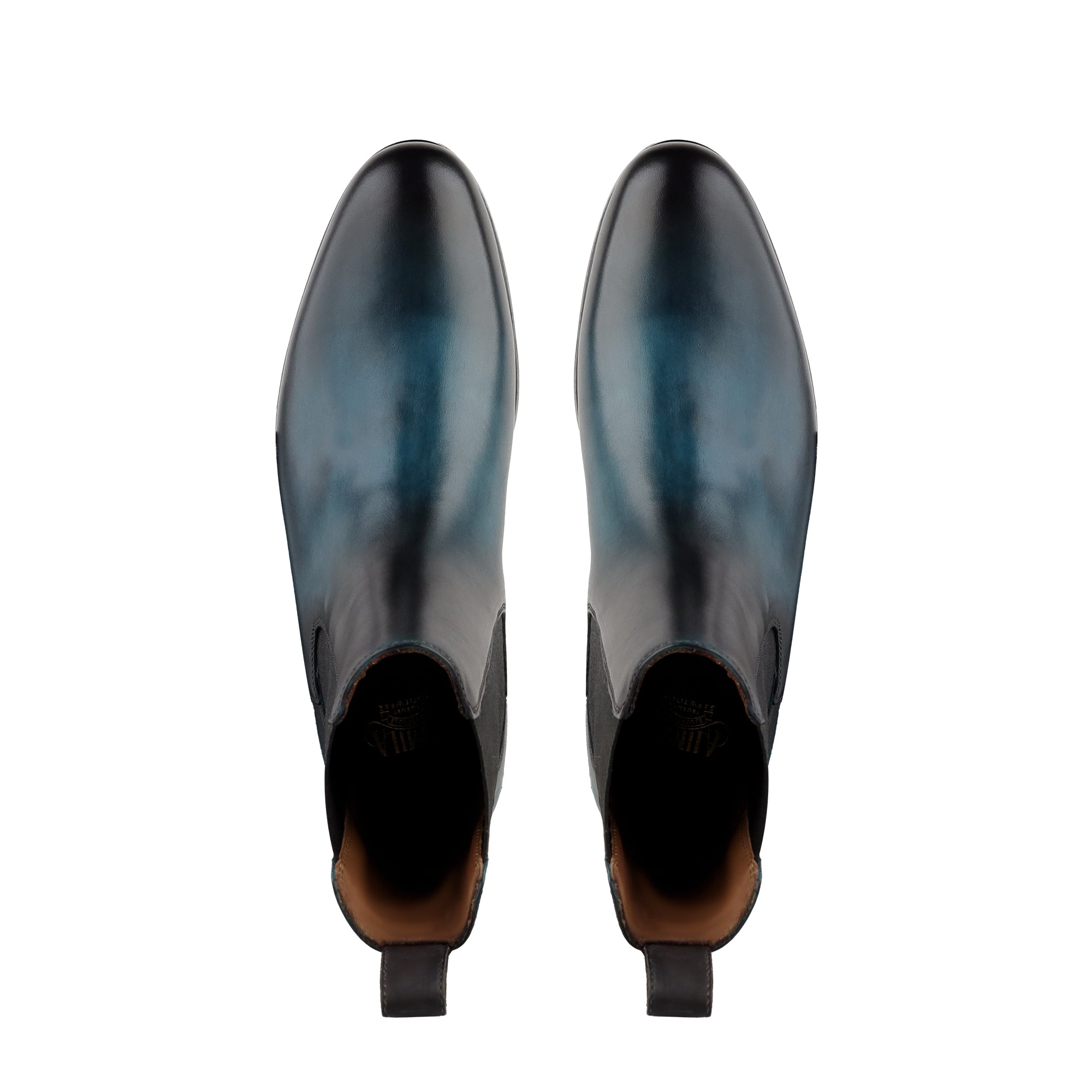 Miho - Men's Burnish Blue Calf Leather Chelsea Boot