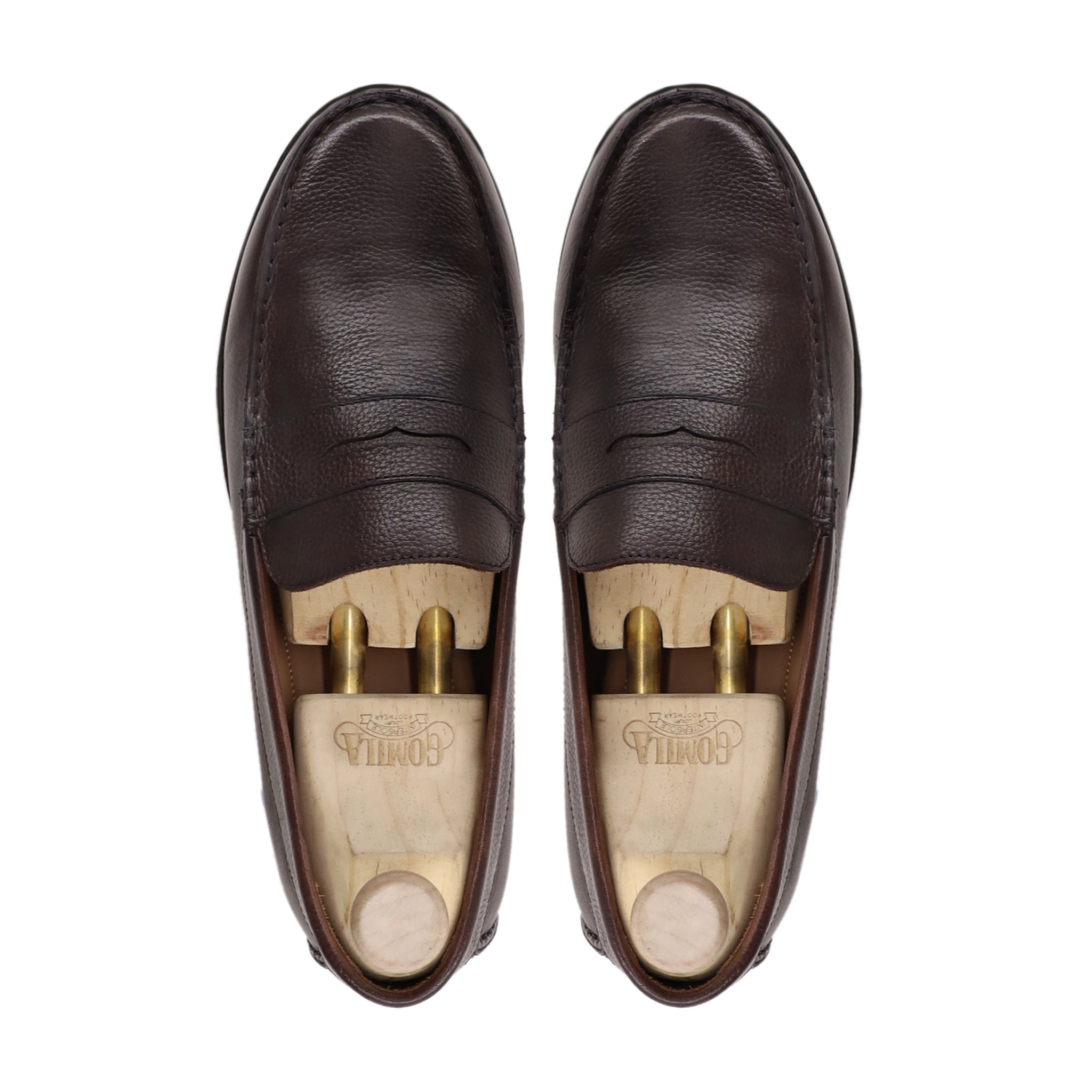 Narvik - Men's Dark Brown Pebble Grain Leather Loafer