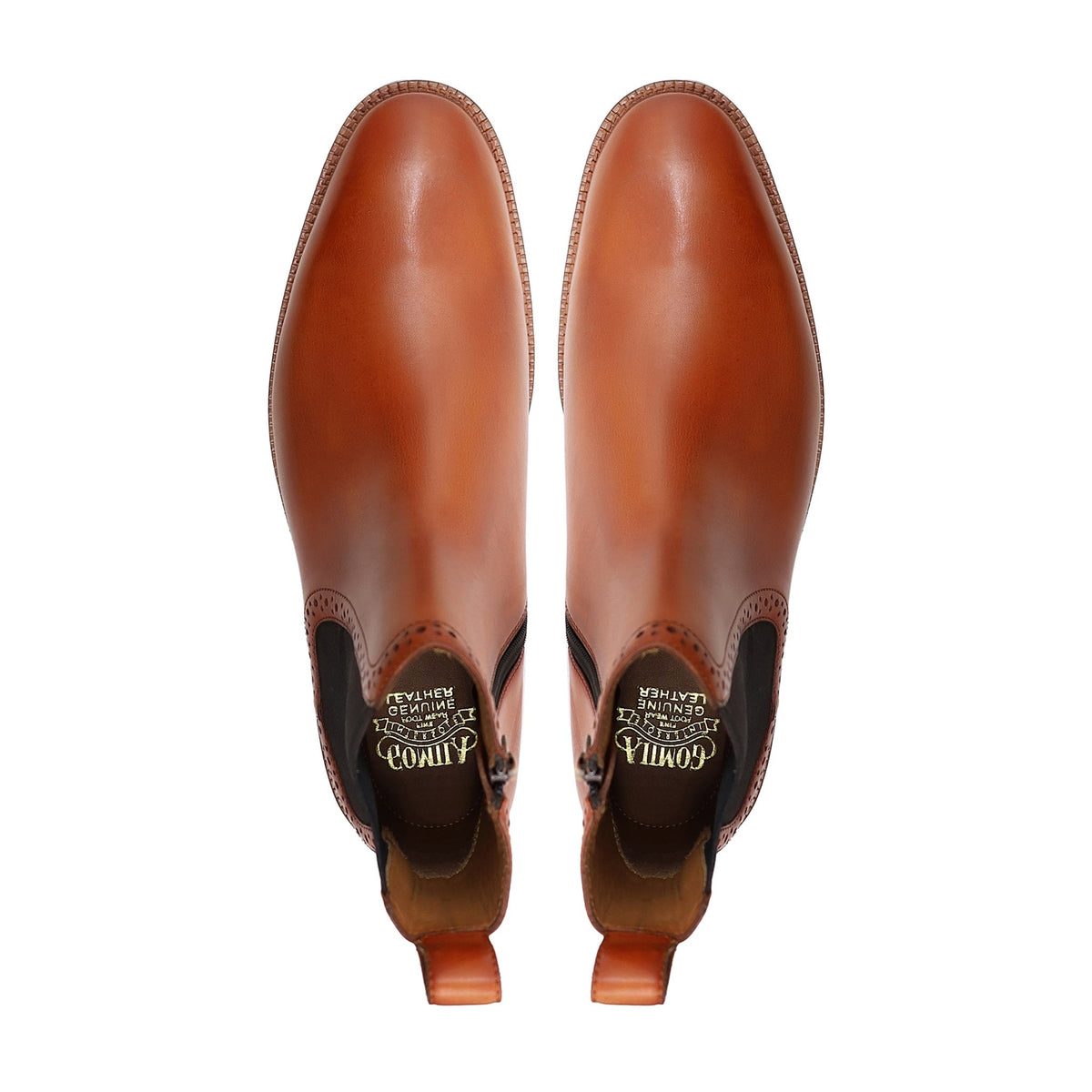 Namey - Men's Orange Tan Calf Leather Chelsea Boot