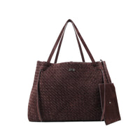 Nevada - Chocolate Brown Kid Suede Handwoven Women’s Handbag