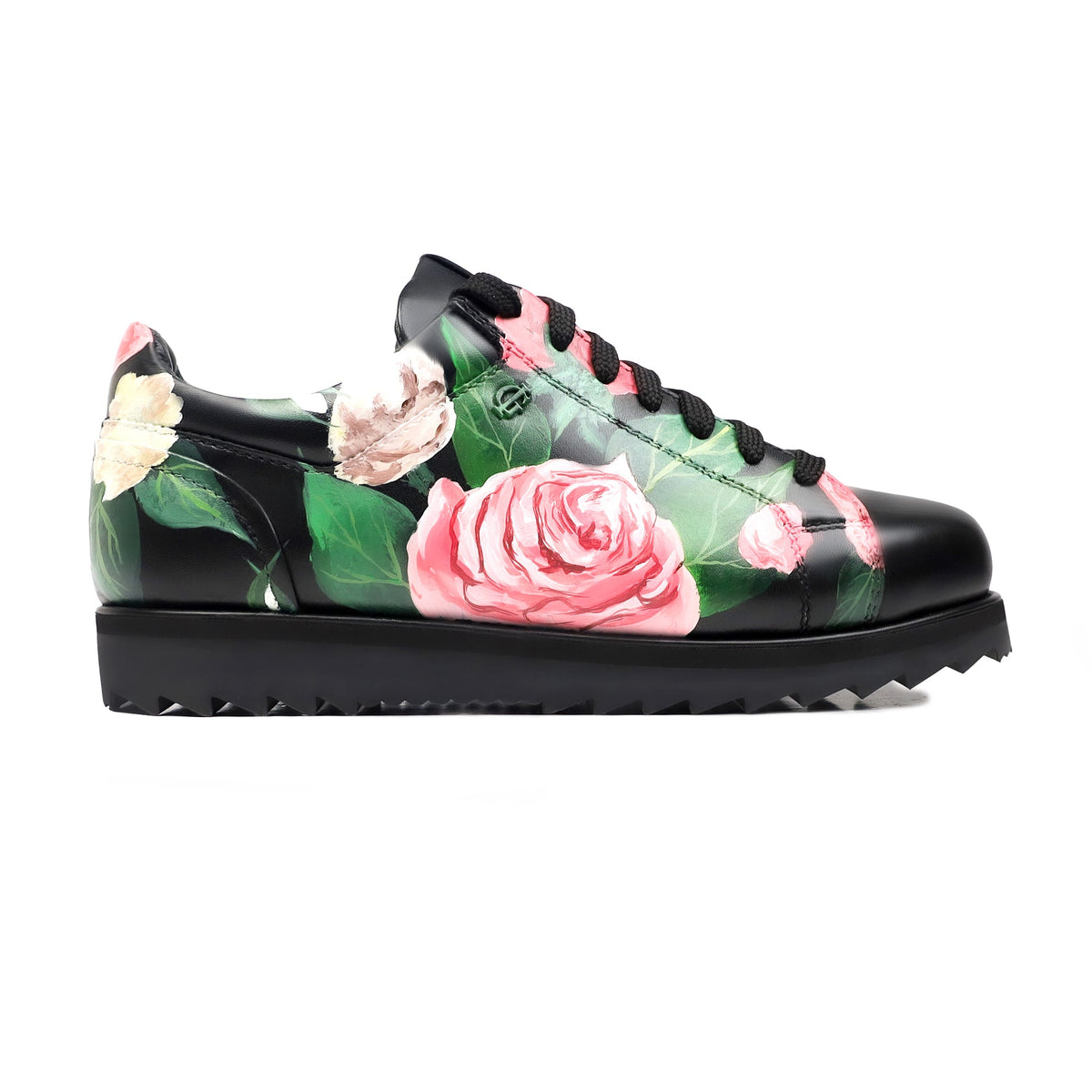 Nixie - Men's Black Hand Painted Sneaker
