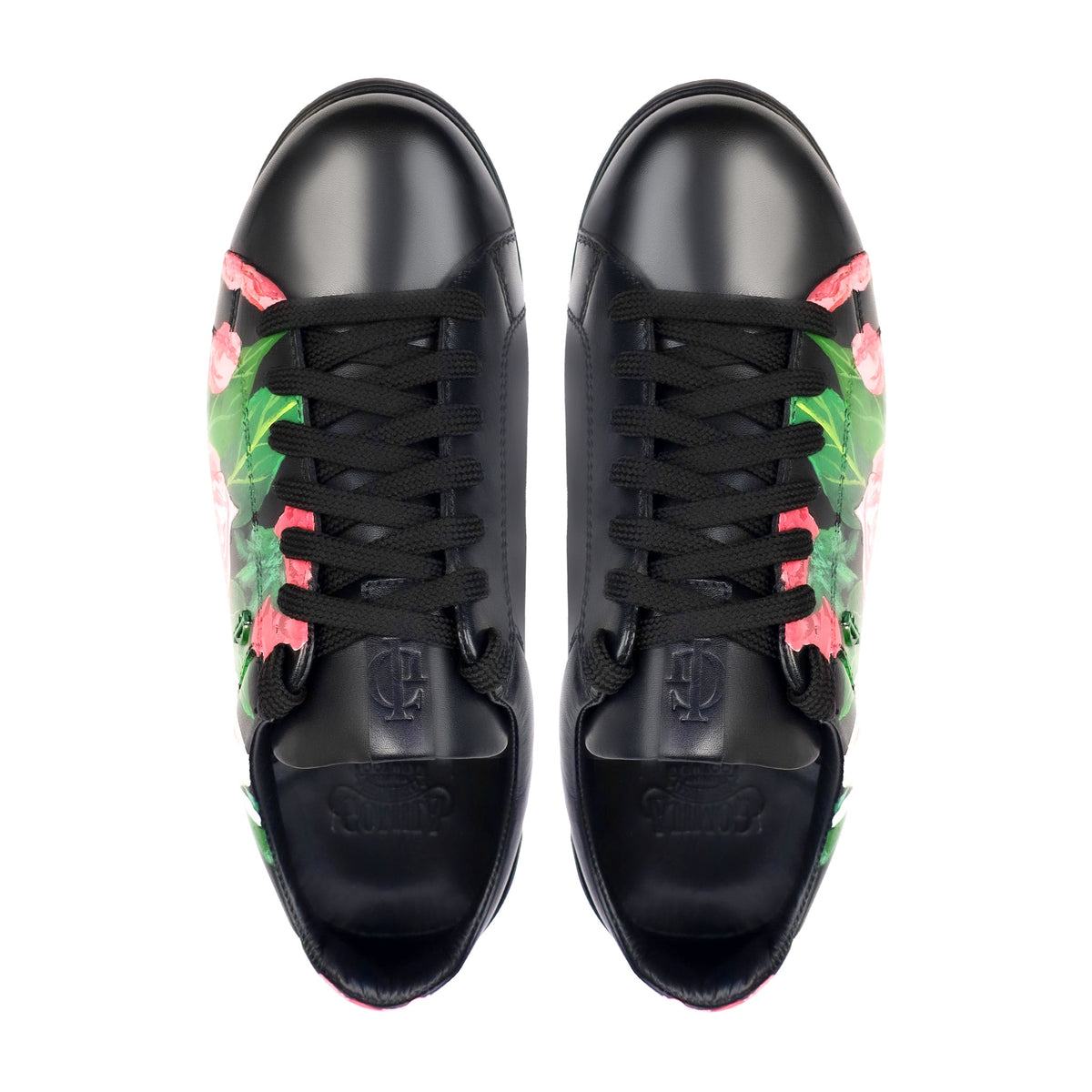 Nixie - Men's Black Hand Painted Sneaker