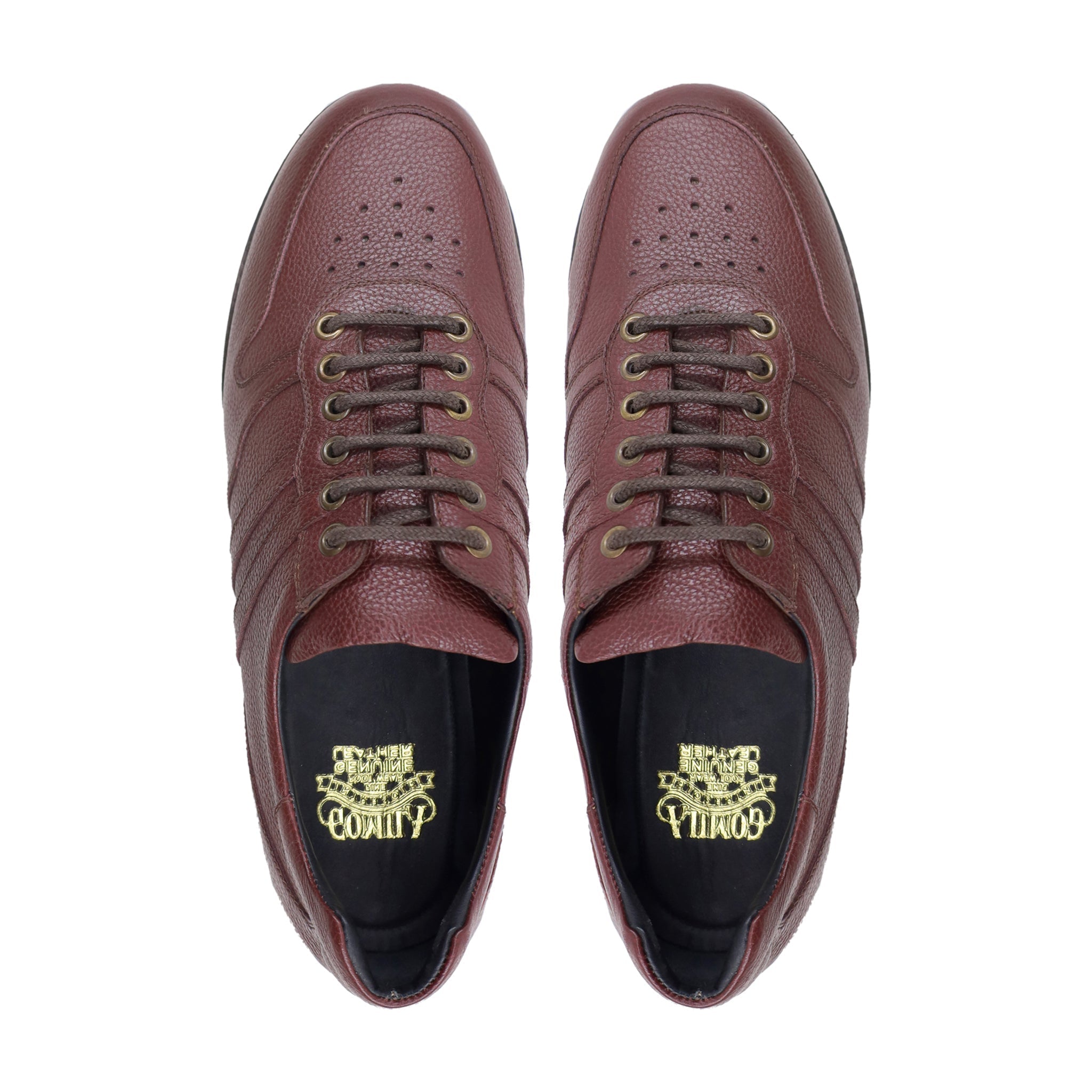 Daijiro - Men's Oxblood Pebble Grain Leather Jogger