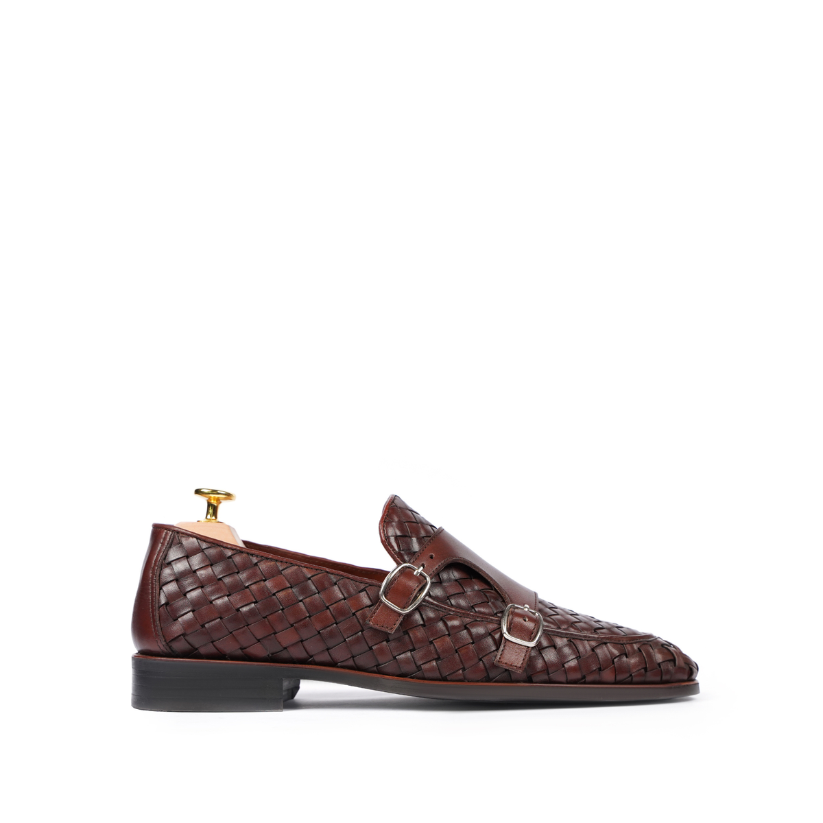 Orwell - Men's Reddish Brown Calf Leather Double Monkstrap