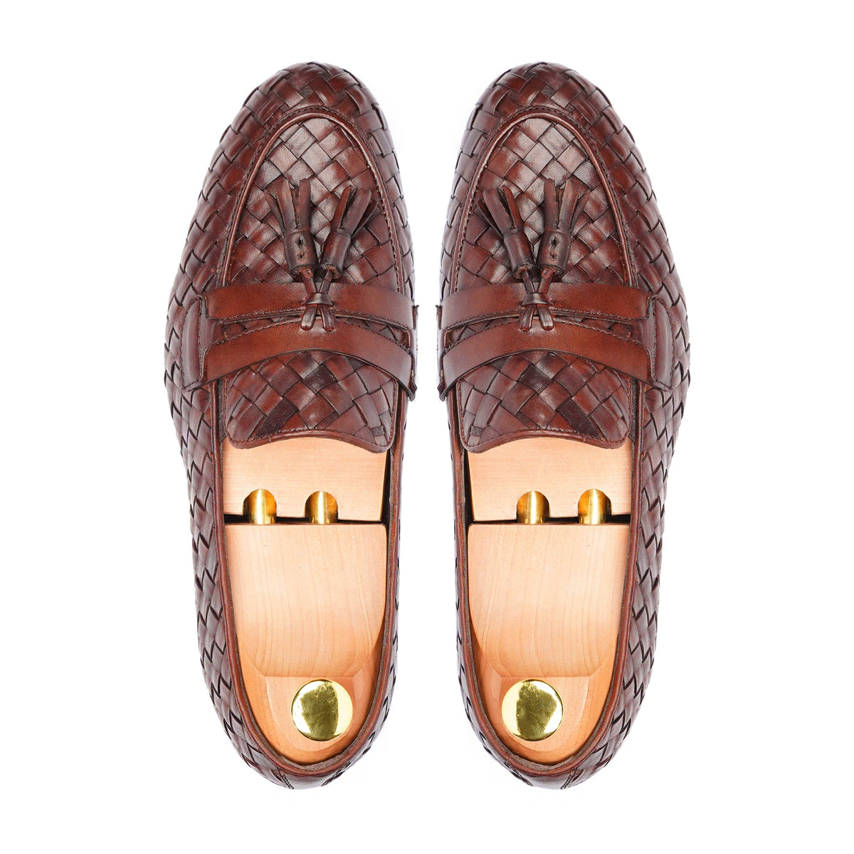 Oyama - Men's Oxblood Hand Woven Calf Leather Loafer