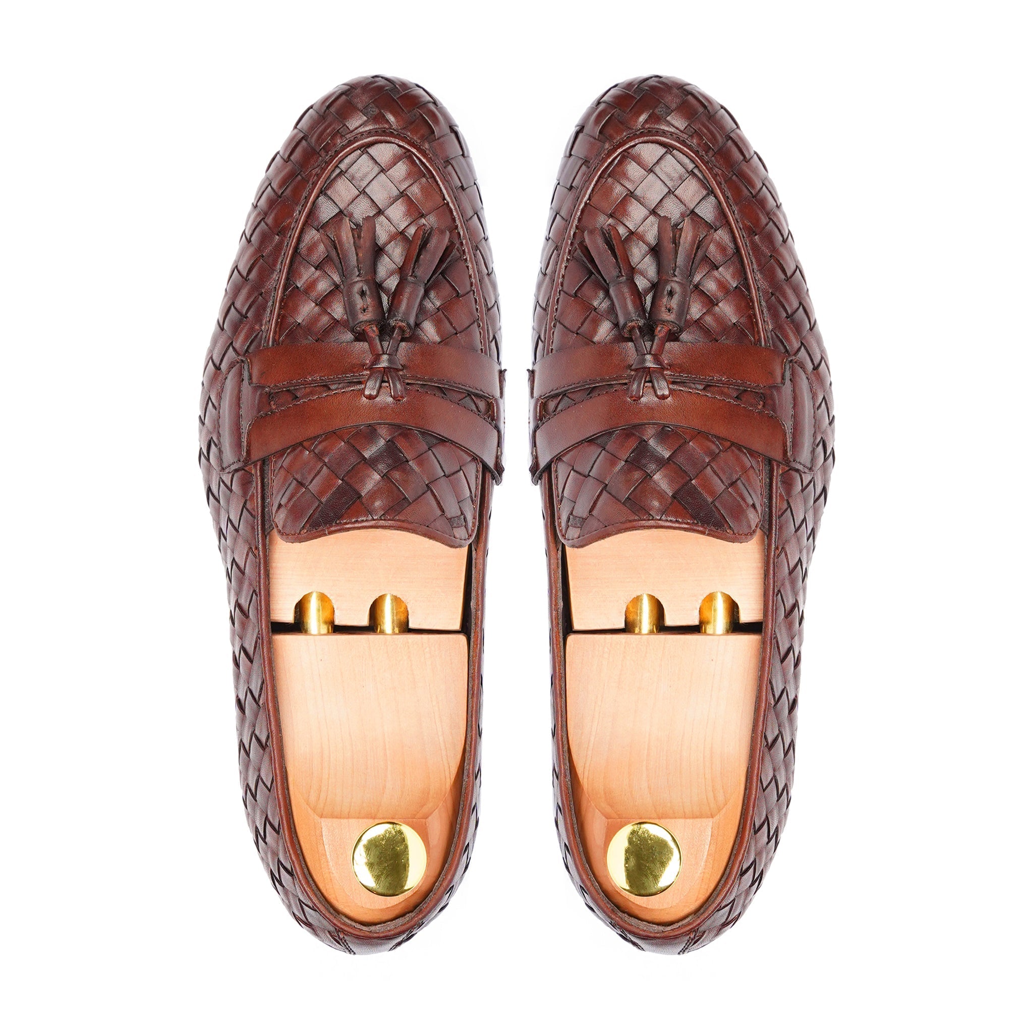 Oyama - Men's Oxblood Hand Woven Calf Leather Loafer