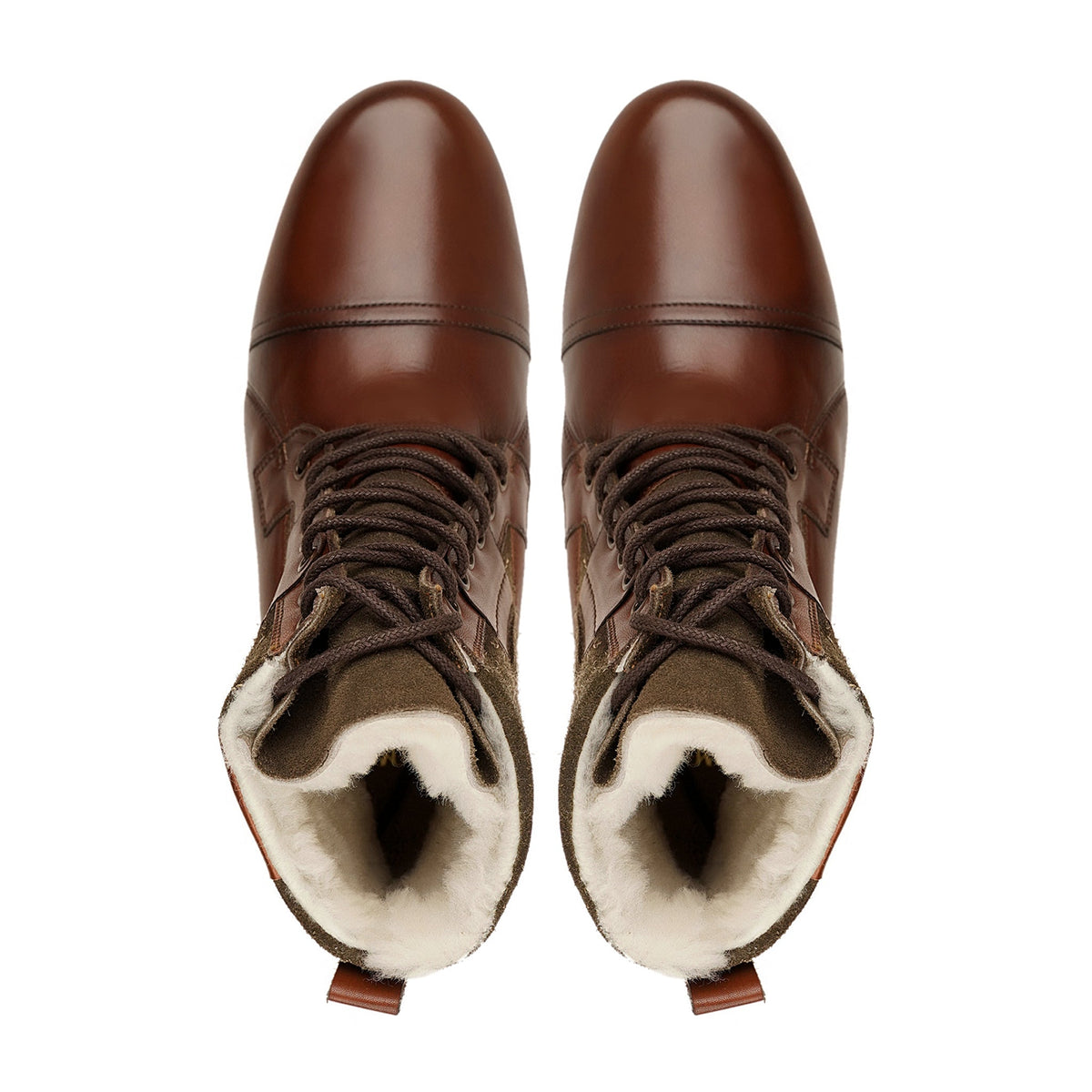 Samothrace - Men's Brown Calf Leather and Brown Kid Suede Boot