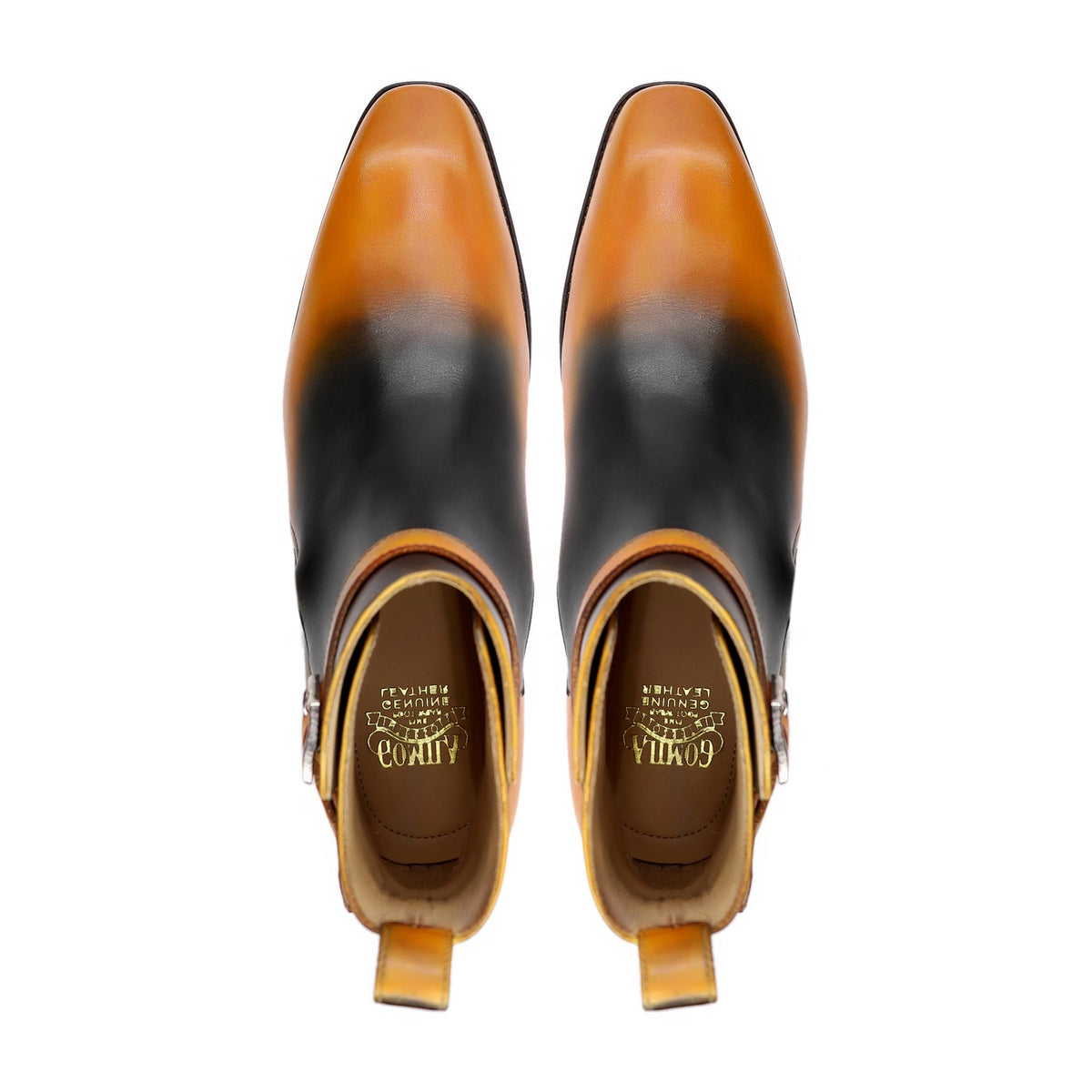 Meltem - Men's Tan and Black Calf Leather Jodhpur Boot