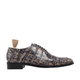 Flavio - Men's Grey and Blue Calf Leather Wholecut Shoe