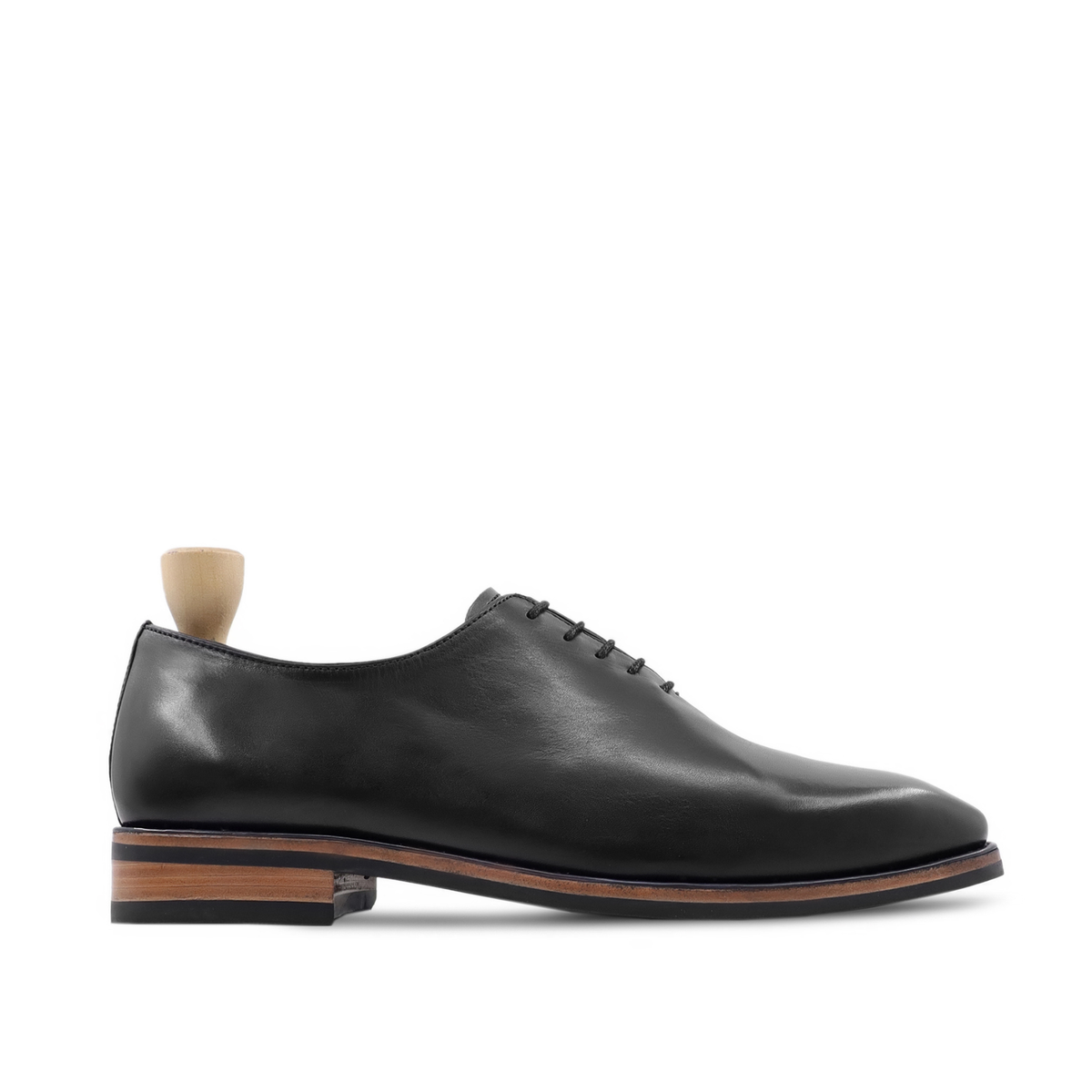 Polt - Men's Black Calf Leather Wholecut Shoe