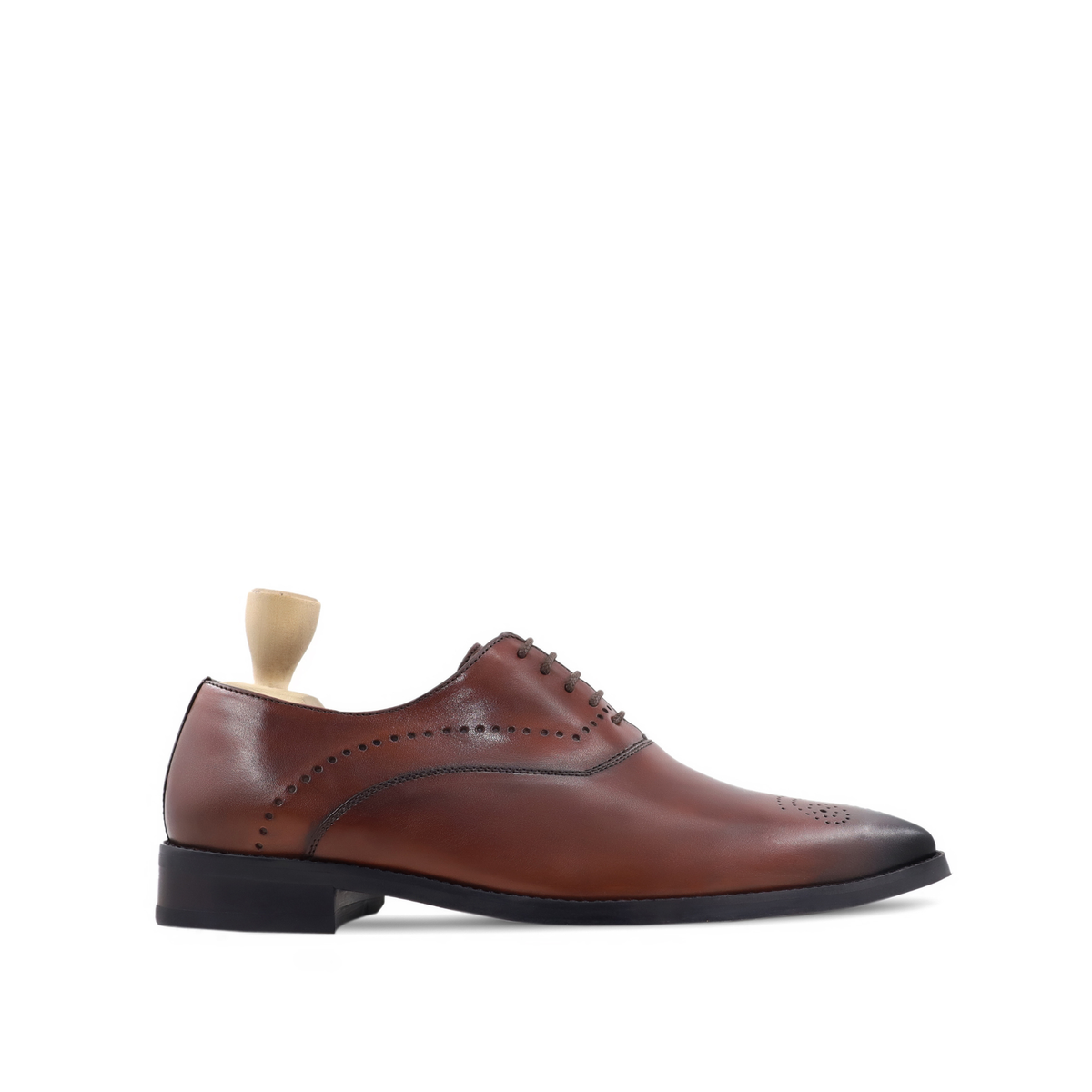 Polina - Men's Burnished Oxblood Calf Leather Oxford Shoe