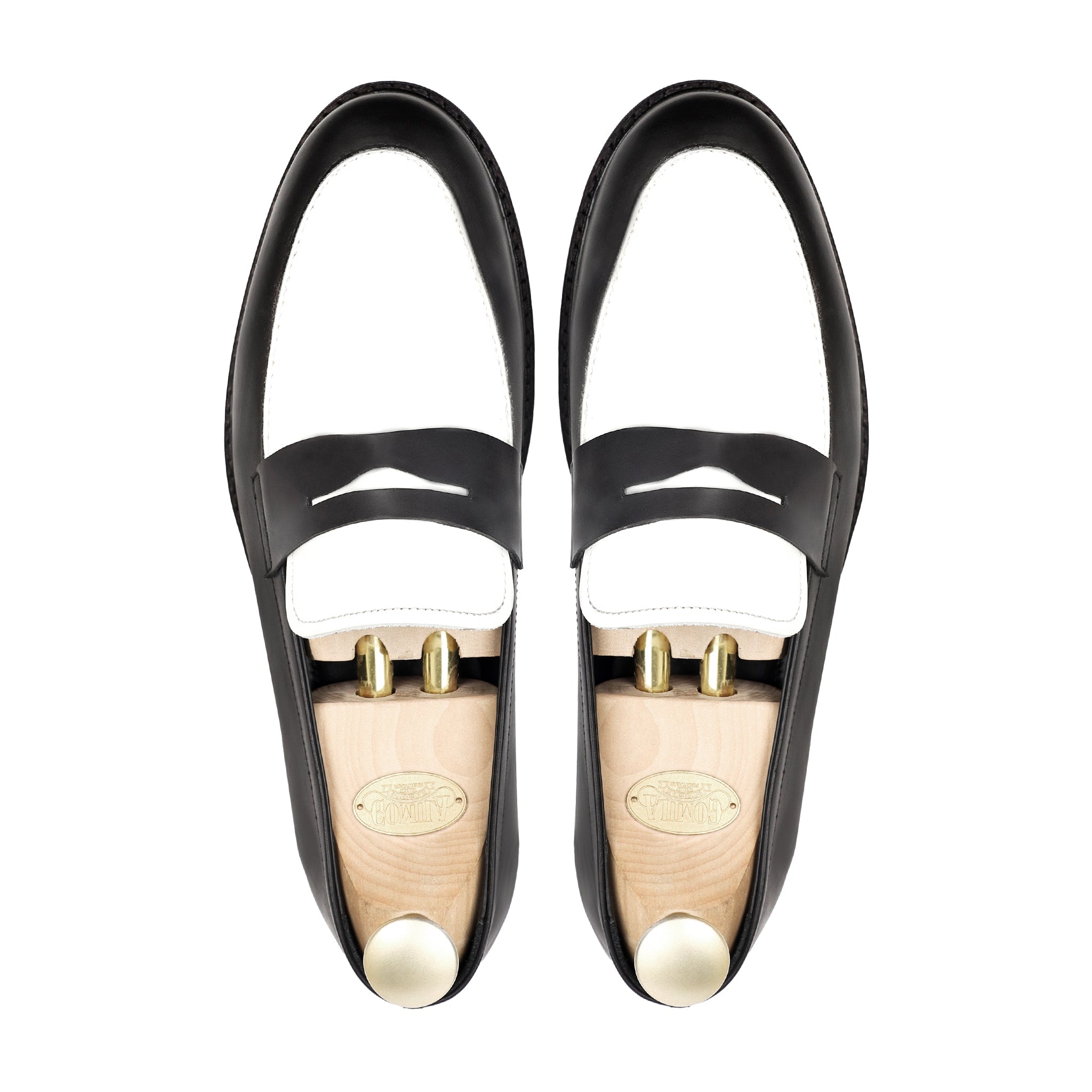 Ridge - Men's Black and White Calf Leather Loafer