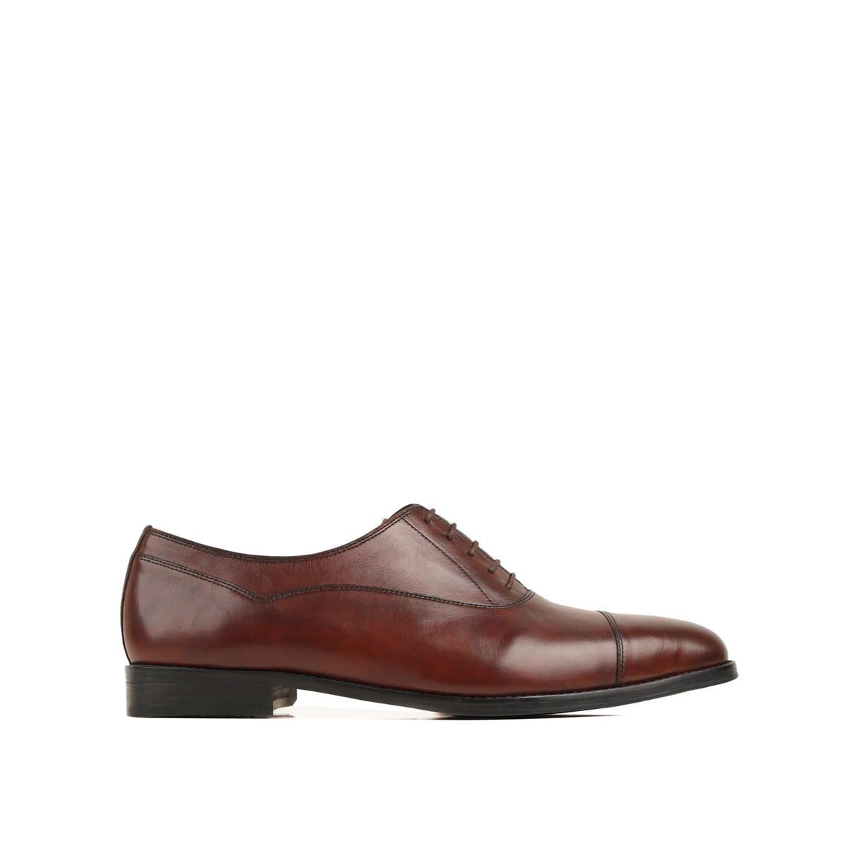 Rosso - Men's Reddish Brown Calf Leather Oxford Shoe