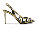 Lily - Women's Golden High Shine Strapped 90mm Heels