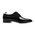 Camenca - Men's Black Patent Leather and Kid Suede Oxford Shoe