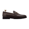 Leory - Men's Dark Brown Pebble Grain Leather Loafer