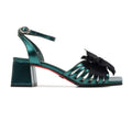 Elniva - Women's Teal Strapped 50mm Heel