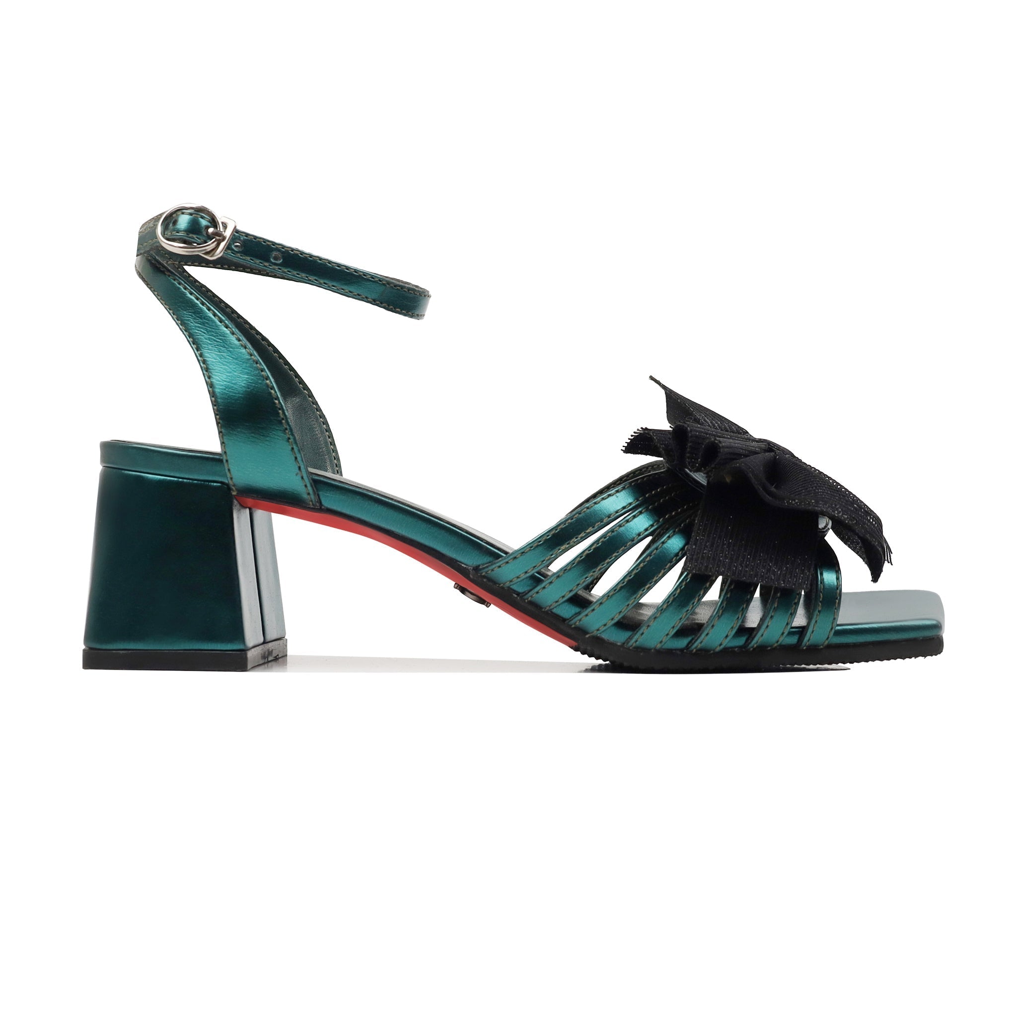 Elniva - Women's Teal Strapped 50mm Heel