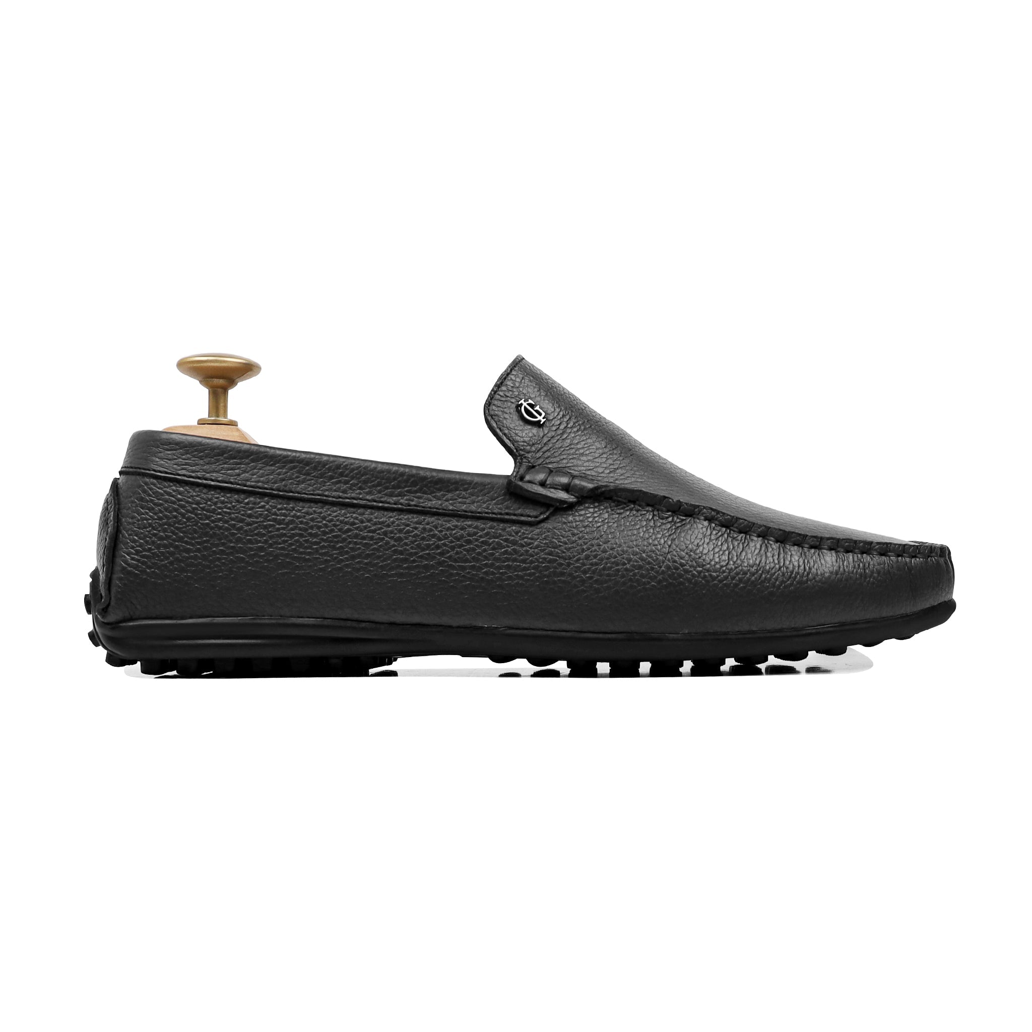 Voke - Men's Black Pebble Grain Leather Driver Shoe