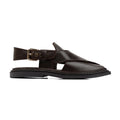 Vezno - Men's Dark Brown Calf Leather Sandal - Goodyear Welted