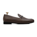 Byron - Men's Dark Brown Pebble Grain Leather Loafer