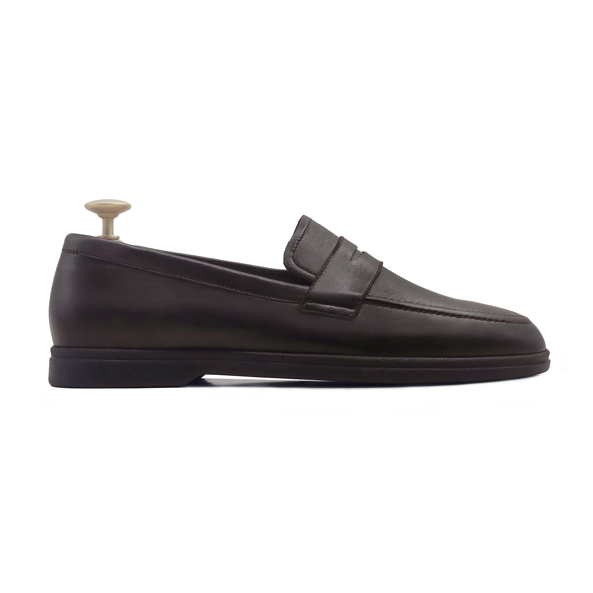 Gravia - Men's Dark Brown Calf Leather Loafer