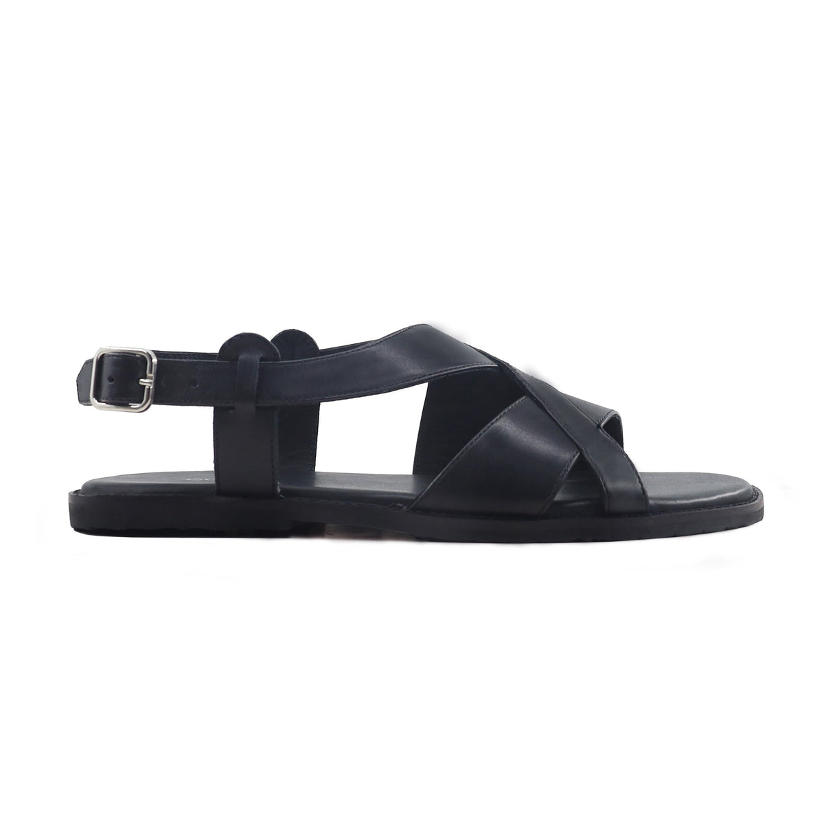 Akiyama - Men's Black Calf Leather Sandal