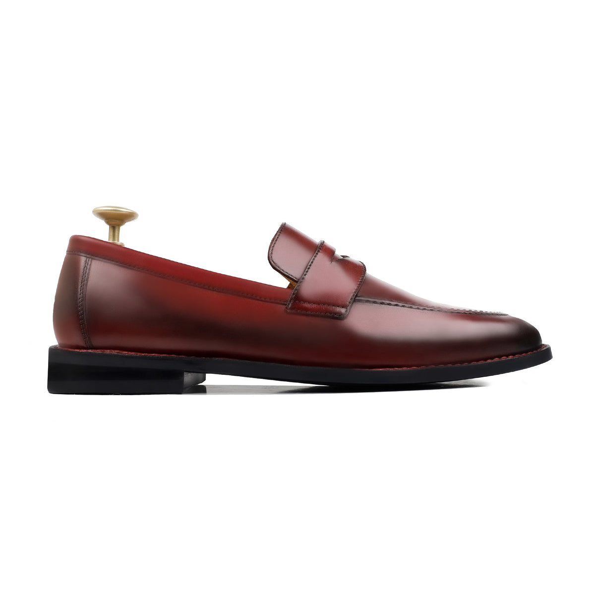 Bolt - Men's Burnished Oxblood Calf Leather Loafer - Goodyear Welted