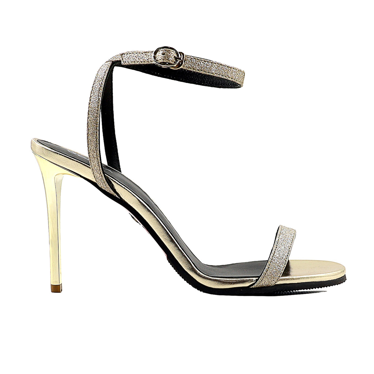 Emilia - Women's Golden Strapped 90mm Heels