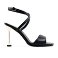 Anna - Women's Black Strapped Heels